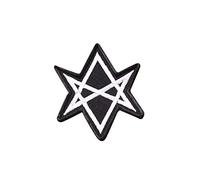 Hexagram Crowley Thelema, Occult, Satanic, Lucifer, Satan, Demon, Number of The Beast, 666, Devil, Black Metal, Hel Embroidered Iron on Applique Souvenir Accessory