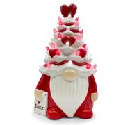 Hexagram Valentines Day Decor, Valentines Decorations, Valentine Gnome Decor Table Ornaments, Valentine's Day Gifts for Him Her, Valentine's Couple Ceramic Gnomes Decorations for Home