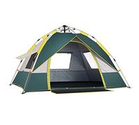 Hexangular Hydraulic Rainproof Tents, Automatic Camping Pop-Up Tent 2-3 Person, UV Protected Family Tents with Storage Bag,Green