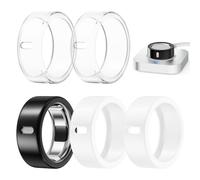 Hexasider 5 Pack Cover Compatible with Ring Gen 4/Gen 3 Horizon/Heritage Protector, Anti-Scratch TPU Case for Women Men Working Out Gym, Support Charging with Cover on, Size 9