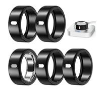 Hexasider 5 Pack Cover Compatible with Ring Gen 4/Gen 3 Horizon/Heritage Protector, Anti-Scratch TPU Case for Women Men Working Out Gym, Support Charging with Cover on, Size 9