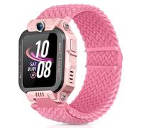 Hexasider Kids Straps Compatible with Watch Phone Z7/Z6/Z1, Nylon Braided Wristbands for imoo Smartwatch Kids Z1/Z6/Z7 Replacement Bands for Girls Boys, Pink