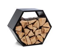 Hexawood Black, Wooden Storage, Hexagon Shape, 50.2 x 58 x 32 cm