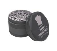 Hexcellence Silk Touch Metal Herb Grinder with Sifter - 4 Piece, 55mm (Grey)