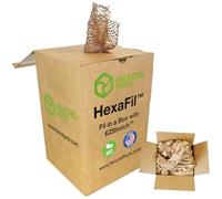HexcelPack HexaFil Honeycomb Packing Paper - Eco-Friendly, Sustainable Filler for Shipping and Moving, Cushioned Packing Material in Dispenser Box, Alternative to Bubble Wrap - Natural, 12" x 1700'