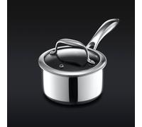 HexClad 1 Litre Hybrid Pot With Lid | Stainless Steel and Non-Stick | Stay Cool Handles, Dishwasher and Oven Safe