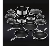 HexClad 13 pc HexClad Hybrid Cookware Set with Lids | Stay Cool Handles, Dishwasher and Oven Safe, Lifetime Warranty