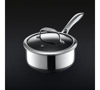 HexClad 2 Litre Hybrid Pot With Lid | Stainless Steel and Non-Stick | Stay Cool Handles, Dishwasher and Oven Safe