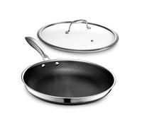 HexClad 30 cm Hybrid Nonstick Frying Pan with Lid, Dishwasher & Oven Safe