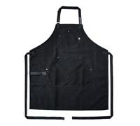 HexClad Adjustable Chef Apron with 6 Pockets - Durable, Comfortable Kitchen Cooking Apron for Men & Women, Black, One size