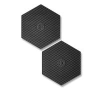 HexClad Hexagon Silicone Trivets, 2-Pack, Nonslip and Heat Resistant Hot Pads, Black