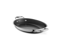 HexClad Hybrid 23 X 32 CM Oval Roasting Pan, Dishwasher-Friendly, Oven-Safe Up to 480°C, Compatible with All Cooktops