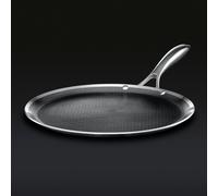 HexClad Hybrid Griddle Pan, 30cm | Stainless Steel and Non-Stick | Stay Cool Handles, Dishwasher and Oven Safe | Stainless Steel and Non-Stick | Metal