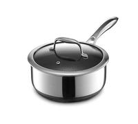 HexClad Hybrid Nonstick 3-Litre Saucepan with Tempered Glass Lid, Stay-Cool Handle, Dishwasher Safe, Induction Ready, Compatible with All Cooktops