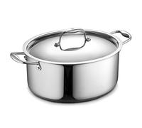 HexClad Hybrid Nonstick 6.5-Quart Oval Dutch Oven with Stainless Steel Lid, Stay-Cool Handles, Dishwasher-Friendly, Oven-Safe Up to 900°F, Induction-Ready, Compatible with All Cooktops
