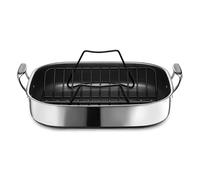 HexClad Hybrid Nonstick Extra Large Roasting Pan with Rack, Dishwasher and Large Oven Friendly, Compatible with All Cooktops