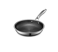 HexClad Hybrid Nonstick Frying Pan, 20 cm, Stay-Cook Handle, Dishwasher and Oven Safe, Induction-Ready, Compatible with All Cooktops