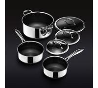 HexClad Hybrid Pot Set, 6pc | Stay Cool Handles, Metal Utensil Safe, Lifetime Warranty