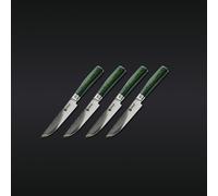 HexClad Japanese Damascus Steel Steak Knife Set, 4-pc | Japanese Damascus Steel and Pakkawood Handle, Perfectly Balanced, Michelin Star Chef