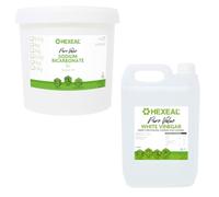 Hexeal 5L Pure Value White Vinegar & 5kg Sodium Bicarbonate Bucket | White Vinegar and Sodium Bicarbonate for Cleaning, Sanitising, Deodorising & Removing Grime