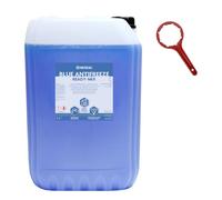 Hexeal Blue Antifreeze 25L with Drum Spanner - 25L of Ready Mix Long Life Engine Coolant & Antifreeze for Cars & Vans - Summer & Winter - All Year Freeze Protection to -23 Degrees Celsius