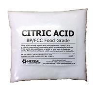 Hexeal CITRIC ACID | 1KG BAG | 100% Anhydrous | Fine | GMO Free | BP/FCC Food Grade