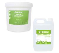 Hexeal Cleaning Kit - 5L White Vinegar & 5kg Sodium Bicarbonate Bucket