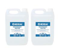 Hexeal Deionised Water 10L - 10L of Deionised Water for Steam Irons, Car Batteries, Windscreen Fluid & Antifreeze - Demineralised Water, Reduces Limescale Deposits & Water Stains - For Lab Use