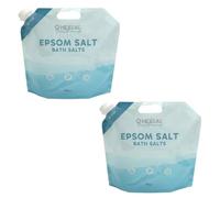 Hexeal Epsom Salt 10kg - 2 x 5kg Pouch of Magnesium Sulphate for Bathing - Dissolves Easily in Warm Water - Resealable Pouch for Everyday Use
