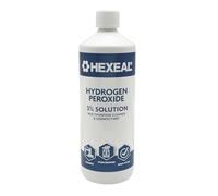 Hexeal Hydrogen Peroxide 1L - 1L Bottle of 3% Hydrogen Peroxide - Multipurpose Cleaner, Disinfectant and Stain Remover