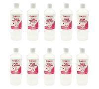 Hexeal Pure Acetone 10L - 10 x 1L Bottles of 99.5% High Strength Acetone for Nail Polish & Nail Varnish Removal - Professional Quality Gel Polish & Acrylic Soak Off & Removal