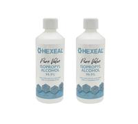 Hexeal Pure Value 99.9% Isopropyl Alcohol 2 x 500ml-Sanitising & Cleaning | 1L - Removes Grime from Phones and Electronics, Powerful Degreaser and Cleaning Fluid
