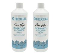 Hexeal Pure Value Isopropyl Alcohol 2L - 2 x 1L Bottle of 99.9% IPA Disinfectant & Sanitiser - Removes Grime on Phones & Electronics - Degreaser, Cleaning Fluid & Solvent for Paint Thinning