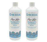 Hexeal Pure Value 99.9% Isopropyl Alcohol 2L - Sanitising & Cleaning | 2 x 1L - Removes Grime from Phones and Electronics, Powerful Degreaser and Cleaning Fluid