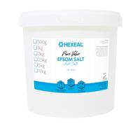 Hexeal Pure Value Epsom Salt 5kg - 5kg Bucket of Food Grade Magnesium Sulphate for Bathing, Gardening & Household Use - Suitable for Personal Care, Soil Enrichment, and More