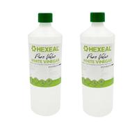 Hexeal Pure Value White Vinegar 2L - Food Grade, Cooking & Cleaning | 2 x 1L - Pickling & Baking. Cleans Surfaces, Deodorises & Removes Grime