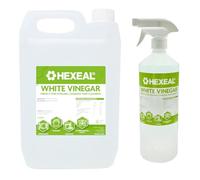 Hexeal White Vinegar Refill Kit - White Vinegar 5L & 1L Spray - Cleans Surfaces, Deodorises & Removes Grime