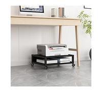 HEXEH Printer stand Rolling Under Desk Printer Stand Office Movable Printer Desk with 4 Wheels & Lock Mechanism Small and short Printer Shelf for Mini 3D Printer, Black Modern storage shelf