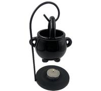 Hexenwachs Diffuser-Halloween-Kettle Candelabra | Teal-Green Pendant for Meditation, Gothic Decor, Yoga Room, Altar, Black aromatopf, Fra Oil Warmer