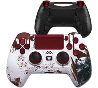 HEXGAMING HYPER Wireless Controller Compatible with ps4-4 Back Buttons, Triggers stop, Interchangeable Thumbsticks - Zombie Blood
