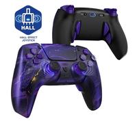 HEXGAMING PHANTOM Pro Controller with 4 Remappable Buttons, 6 Remapping Profiles, 8 Interchangeable Analog Stick, and Adjustable Triggers Compatible with ps5, PC, Mobile - Hall Effect Orochi