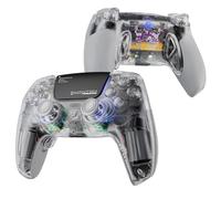 HEXGAMING PHANTOM Pro Controller with 4 Remappable Buttons, 6 Remapping Profiles, 8 Interchangeable Analog Stick, and Adjustable Triggers Compatible with ps5, PC, Mobile - Hall Effect Explorer Edition
