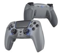 HEXGAMING PHANTOM Pro Controller with 4 Remappable Buttons, 6 Remapping Profiles, 8 Interchangeable Analog Stick, and Adjustable Triggers Compatible with ps5, PC, Mobile - Hall Effect 1994 Grey