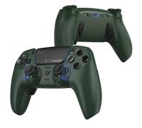 HEXGAMING PHANTOM Pro Controller with 4 Remappable Buttons, 6 Remapping Profiles, 8 Interchangeable Analog Stick, and Adjustable Triggers Compatible with ps5, PC, Mobile - Hall Effect Static Emerald