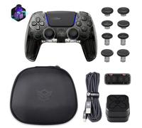 HEXGAMING ULTIMATE PRO Gaming Controller Compatible with ps5/PC/Mobile - 4 Back Buttons, 6 Profiles, Adjustable Triggers, 8 Swappable Thumbsticks - Hall Effect Explorer Black & Carrying Case