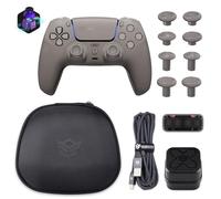 HEXGAMING ULTIMATE PRO Gaming Controller Compatible with ps5/PC/Mobile - 4 Back Buttons, 6 Profiles, Adjustable Triggers, 8 Swappable Thumbsticks - Hall Effect Quantum Grey & Carrying Case