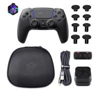HEXGAMING ULTIMATE PRO Gaming Controller Compatible with ps5/PC/Mobile - 4 Back Buttons, 6 Profiles, Adjustable Triggers, 8 Swappable Thumbsticks - Hall Effect Chaos Black & Carrying Case