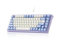 Hexgears M2 Wired Mechanical Keyboard 83 Keys, TKL Hot Swappable Gaming Keyboard, Bule Backlit, PBT Keycaps, Creamy Custom Keyboard for Windows/Laptop/PS/Xbox, Kailh Green Switch Pre-lubed - Linear