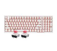 Hexgears X4 Wired Mechanical Keyboard with Number Pad, USB-C Hot Swappable Custom Keyboard, Pre-lubed Linear Switches, White LED Backlit Computer Gaming Keyboards for PC/Tablet