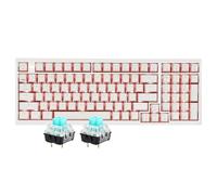 Hexgears X4 Wired Mechanical Keyboard with Number Pad, USB-C Hot Swappable Custom Keyboard, Pre-lubed Clicky Switches, White LED Backlit Computer Gaming Keyboards for PC/Tablet